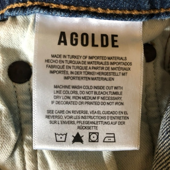 AGOLDE Kye Mid Rise Straight Crop Blue Jeans Size 23 Notion medium wash NWT NEW - Picture 14 of 16